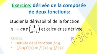 Dérivée de la composée de deux fonctions [upl. by Gaye]