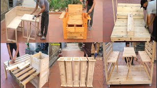 6 Amazingly Perfect Pallet Wood Recycling Projects  Cheap Furniture Design From Wooden Pallets [upl. by Linsk293]