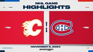 NHL Highlights  Flames vs Canadiens  November 5 2024 [upl. by Onaivlis]