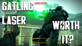 Fallout 4  Gatling Laser  Is it Worth It [upl. by Eitak175]