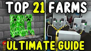 21 BEST FARMS In Minecraft Bedrock 121 Ultimate Guide 2024 [upl. by Oibirot]