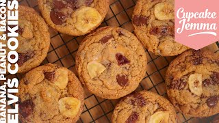 ELVIS Banana Bacon amp Peanut Cookie Recipe amp Tutorial  Cupcake Jemma [upl. by Adlihtam]