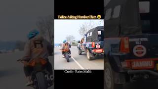 Police Asking Number Plate 😂 youtube short vairalvideo raiesmalik [upl. by Steere]