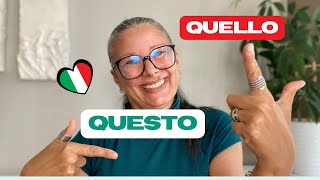 Questo and Quello in Italian [upl. by Hanschen]