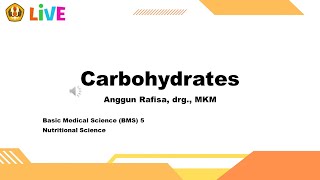 Nutritional Science Lecture Carbohydrates [upl. by Greenstein]