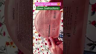 miniso  miniso finds  60 ₹  Face sheet mask pomegranate  Superfood 💯 [upl. by Towne]