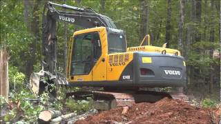 Volvo EC140B staking brush [upl. by Ilenna]