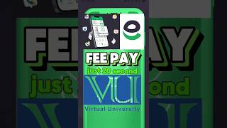 Virtual University Fee Pay With Easypaisa virtualuniversityofpakistan easypaisa fee [upl. by Rosemarie336]