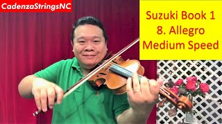 Allegro  Medium Speed  Suzuki Violin Book 1 [upl. by Assirahs]