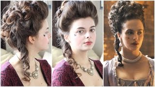 18th Century Hair Tutorial  Hulu Harlots [upl. by Atteynek840]