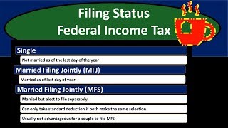 Filing Status Federal Income Tax 2018  2019 [upl. by Tudor]