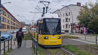 Straßenbahn Berlin  Mitfahrt in der M4 von Sulzfelder Straße bis S Hackerscher Markt im GT6NU [upl. by Adnema]