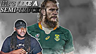 Football player react to This GIANT VIKING Is An AGGRESSIVE BEAST RG Snyman  Springbok Rugby Player [upl. by Mannos]