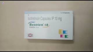 Resoten 10 Capsule  Resoten Capsules  Isotretinoin Capsules  Resoten 10mg Capsule Uses Dosage [upl. by Nacul586]