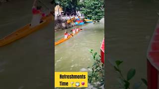 Boat race in a small stream water sports [upl. by Iloj]