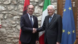 Mattarella incontra il Presidente dAlbania a Piana degli Albanesi [upl. by Jessamyn]