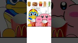 Kirby Animation  Giant McDonalds MUKBANG 🤤 with King Dedede shorts [upl. by Hirz650]