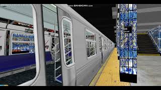 Openbve R153A P Train Arrives and Leaves at 26th Street [upl. by Noonan625]