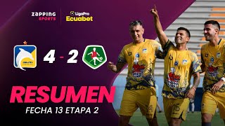 Delfín SC 4  2 Mushuc Runa Resumen Fecha 13  2da Etapa  LigaPro Ecuabet [upl. by Elehcar327]