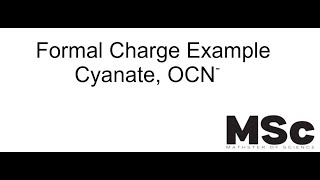 Formal Charge Example Cyanate Ion [upl. by Jeannette]