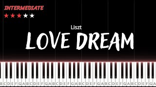 Liszt  Liebestraum  Love Dream  INTERMEDIATE Piano Tutorial [upl. by Adnilab]