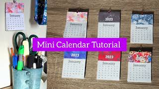 2024 Mini Calendar Tutorial Tear off each month  small calendar for the wall [upl. by Peace]