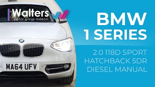 BMW 1 Series 20 118d Sport Diesel Manual [upl. by Brie]