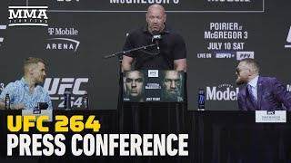 UFC 264 Poirier vs McGregor 3 Prefight Press Conference  MMA Fighting [upl. by Airdnassac]