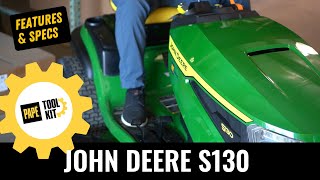 John Deere S130 Riding Lawn Mower Overview [upl. by Harahs]