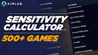 How to convert your sensitivity to any game in Aim Lab  500 Games [upl. by Boote28]