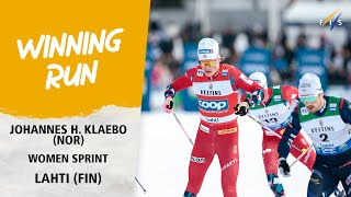 Johannes H Klaebo completes superb sweep in Lahti  FIS Cross Country World Cup 2324 [upl. by Negyam]