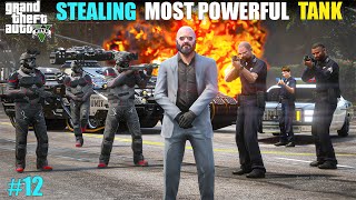 I STOLE MOST POWERFUL TANK FROM POLICE BUNKER  GTA 5 GAMEPLAY 12 [upl. by Ahtrim]