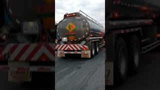 Fuel truck is driving on the road to station KHAutoNVehicle heavytruck vehiclevideos fueltruck [upl. by Ydollem]