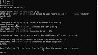 DCL Commands in SQL and its execution 1 BY IT SWAPNASBHAVSAR [upl. by Monney]