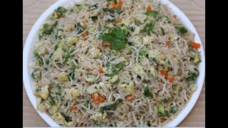 Egg Fried Rice in Telugu  Egg Rice  Restaurant Style Egg Fried Rice [upl. by Lesli130]