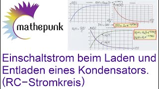 Einschaltstrom beim Laden und Entladen eines Kondensators RCStromkreis [upl. by Eillek]