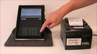 STAR TSP100 POS printer for Android 40 Tablet  How to print a receipt [upl. by Ahseat810]