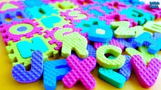 ABC SongABC Party  Learn the ABC Alphabet  Colors with squishy colorful puzzleLearn alphabets [upl. by Nogaem]