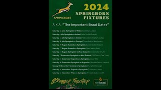 Springbok 2024 Fixtures Announced [upl. by Jarrod]