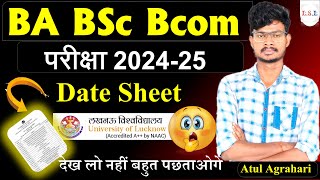 BABSCBCOM Exam Date Sheet 202425  Lucknow University [upl. by Brewster]