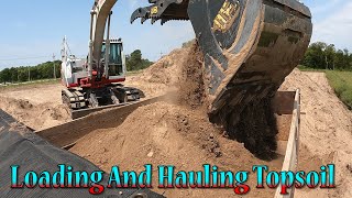 Loading Hauling And Spreading Topsoil [upl. by Siouxie84]