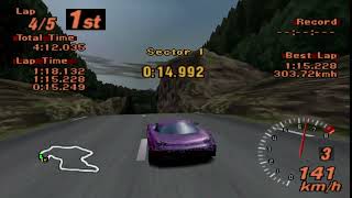 Gran Turismo 2 ASpec Mod  TVR Speed 12  Trial Mountain [upl. by Moffat733]