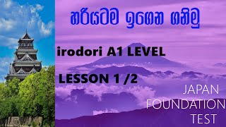 Jft exam sinhala  Japan foundation test  irodori A1 Level lesson 1 2 All in one සරලව මුල සිට [upl. by Strickland]