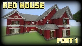 Minecraft Red House Tutorial Part 1❤❤❤❤ [upl. by Pownall130]