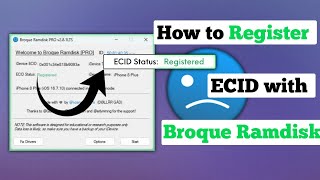 Broque Ramdisk How to Register Ecid with Broque Ramdisk  Broque Ecid telegram Registration [upl. by Heymann865]