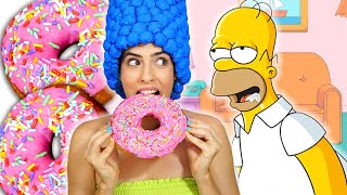 COMIDINHAS DE FILME Donuts e Pretzels dos Simpsons Paula Stephania [upl. by Dorelle]