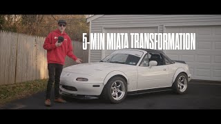 Watch my 5Minute Miata Transformation  Fender Flares  1300 Maaco Paint Job [upl. by Novia670]