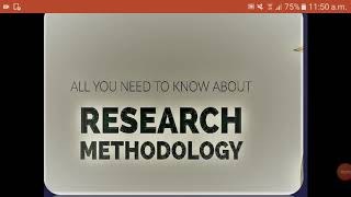 Research Methodology [upl. by Ilagam]