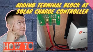 OFFGRID SOLAR  ADDING TERMINAL BLOCK AT SOLAR CHARGE CONTROLLER LOAD TERMINAL  SRNE MA2440N15 [upl. by Bridgette]