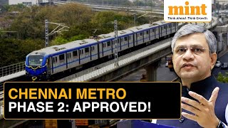 Chennai Metro Phase 2 Approved  Project To Cost 63246 Crores  Routes Stops Completion Date [upl. by Mateo]